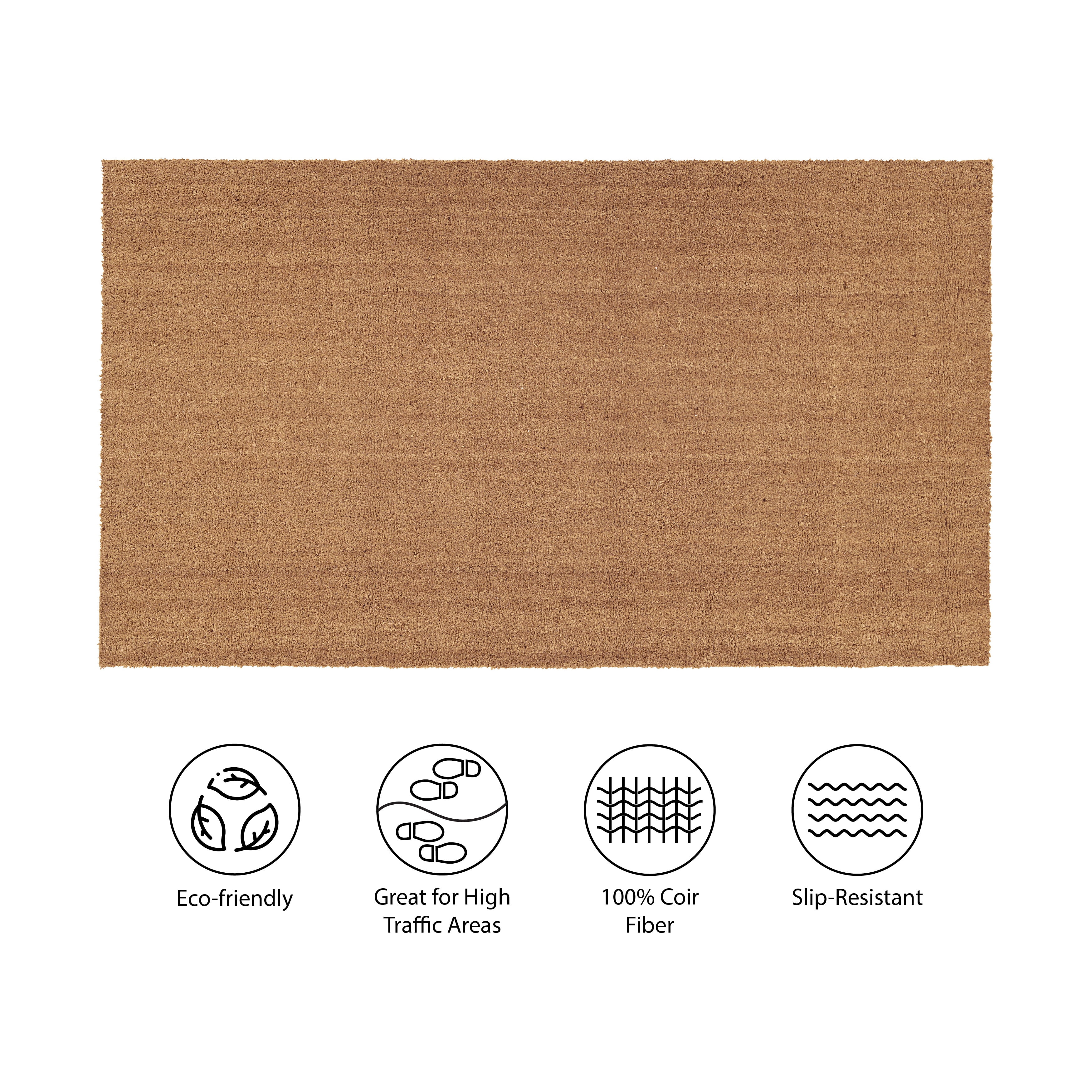 Calloway Mills Natural Coir & Vinyl Outdoor Doormat 3' x 6'