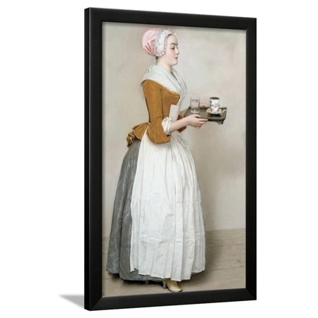 The Chocolate Girl Framed Print Wall Art By Jean-Etienne Liotard