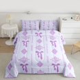 thumbnail image 2 of Feelyou Ribbon Bow Teen Full Size Comforter Sets, Tribal Aztec Abstract Bedding Sets, 3pcs, 2 of 8
