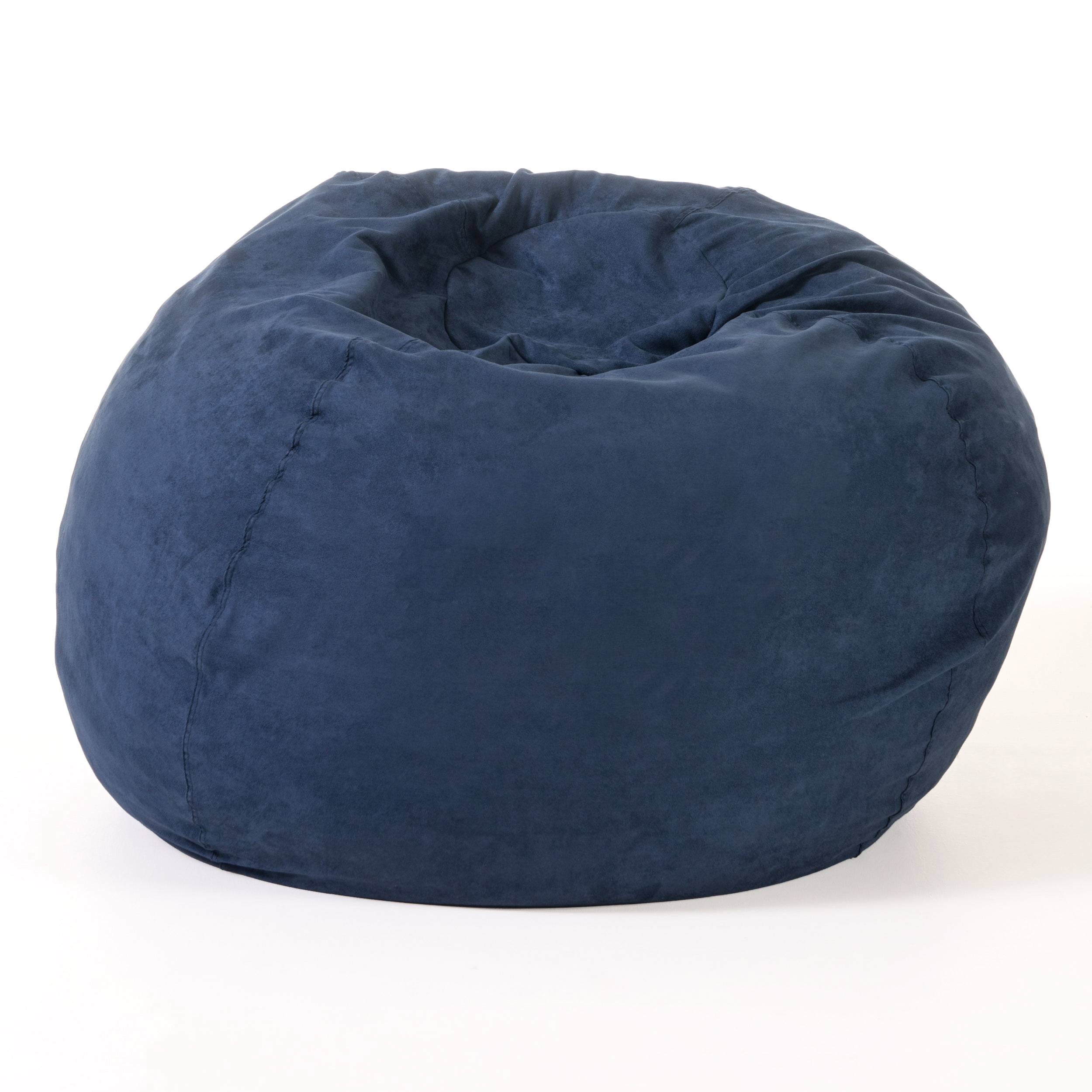 Noble House Sofia 5 ft Suede Bean Bag (Cover Only), Midnight Blue
