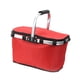 thumbnail image 4 of Cesta de picnic plegable con aislamiento para ir de compras, hacer senderismo o picnics. Rojo, 4 of 9