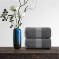 thumbnail image 6 of White Classic Hotel Collection 650 Gsm Cotton Bath Sheet Towels, Oversized Bathroom Towels, Grey, 35 x 70, 2 Pack, 6 of 10