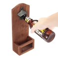 thumbnail image 3 of Abrebotellas de madera montado en la pared YONGSHENG con captador de tapas, regalos para hombres, cerveza, 3 of 5
