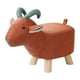 thumbnail image 1 of Reposapiés otomano con forma de animal, banco otomano para entrada, sala de estar, porche. oveja roja, 1 of 9