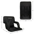thumbnail image 6 of Home-Complete Reclining Bleacher Seat Cushion with Armrests (Black), 6 of 6