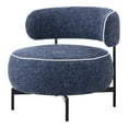 thumbnail image 3 of Furniture of America Hamm Modern Fabric Indoor Swivel Chair, Dark Blue, 3 of 5