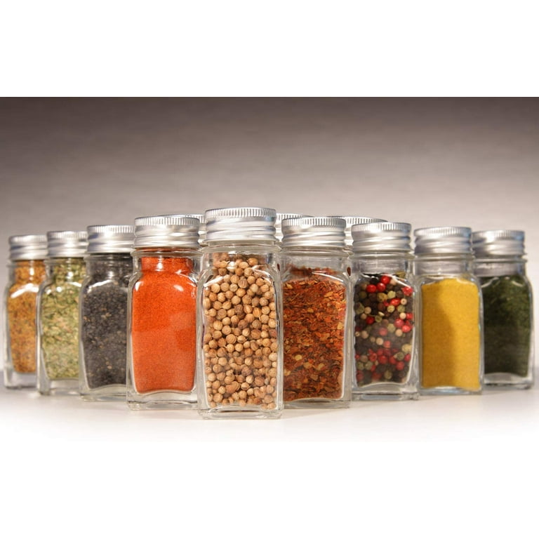 Spiceluxe Custom 4 Oz Empty Glass Spice Jar Set PERSONALIZED