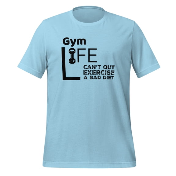 Gym Rat Bad Diet Exercise Lover Men Women Graphic Novelty Premium T-Shirt (Ocean Blue, S)