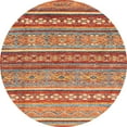 thumbnail image 1 of Ahgly Company Indoor Round Abstract Camel Brown Abstract Area Rugs, 5' Round, 1 of 6