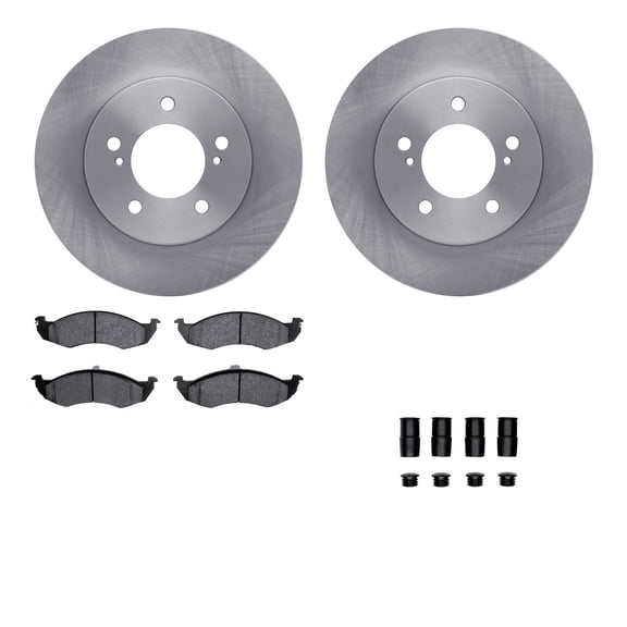 Dynamic Friction Company Front Brake Rotors with 5000 Advanced Brake Pads includes Hardware 6512-67540