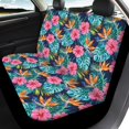thumbnail image 3 of Qpednta Tropical Hibiscus Auto Seat Covers Full Set 4 Pack Vehicle Seat Protector Front and Rear Split Bench for Cars Easy to Install Cover Set Universal for Cars Truck SUV Van, 3 of 7