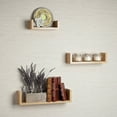 Danya B Floating 'U' Laminated Walnut Veneer Shelves (set Of 3)
