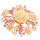 thumbnail image 1 of Broche de cristal de cristal floral elegante, joyería de moda / de mujeres Rosado Yinane Pin de la broche, 1 of 6