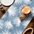 thumbnail image 3 of Table Runners 120 Inches Long Dress Scarves, Hazy Blue Palm Leaves Coastal Farmhouse Coffee/Dining/Kitchen Table Decor Table Runner for Living Room, Summer Tropical Botanical 13x120 Inch, 3 of 9