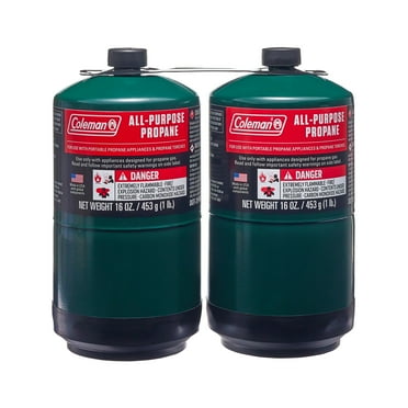 Coleman All-Purpose Propane Gas Cylinder, 16 ounce, 2-Pack