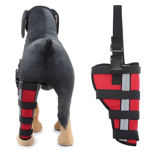 GASTROPOD Pet Dog Hind Legs Protector Adjustable Knee Brace Leg Support Dog Hock Brace Rear Leg Joint Wrap Protects for Dogs Hind Legs Recovery