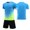 Blue, variant on Custom Football Kit Set for Adult and Child, Name Number Team Logo DIY Family Match Personalized Jersey Shirt Shorts Set, Dad and Son Matching Outfits Red XXXXS