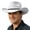 White, variant on SRZYMJ Classic Wool Fedora Hat with Leather Band Roll Up Wide Brim Western Cowboy Hat for Men Women