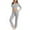 *Gray, variant on No Boundarie Women's 2 Piece Y2K Sweatsuit,Half Zip Crop Top and Jogger Pants Set,Ladies Color Block Lounge Tracksuit,Gray,Size XL