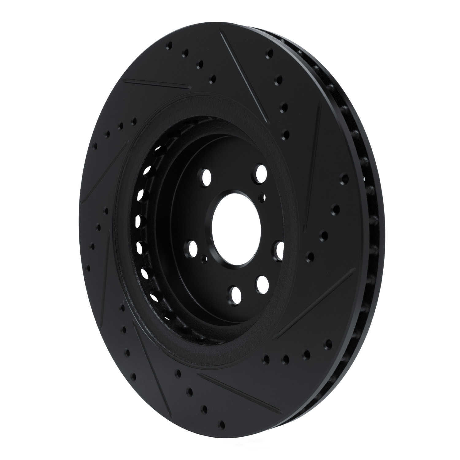 Dynamic Friction Company 633-75066L DFC Brake Rotor - Drilled And Slotted - Black