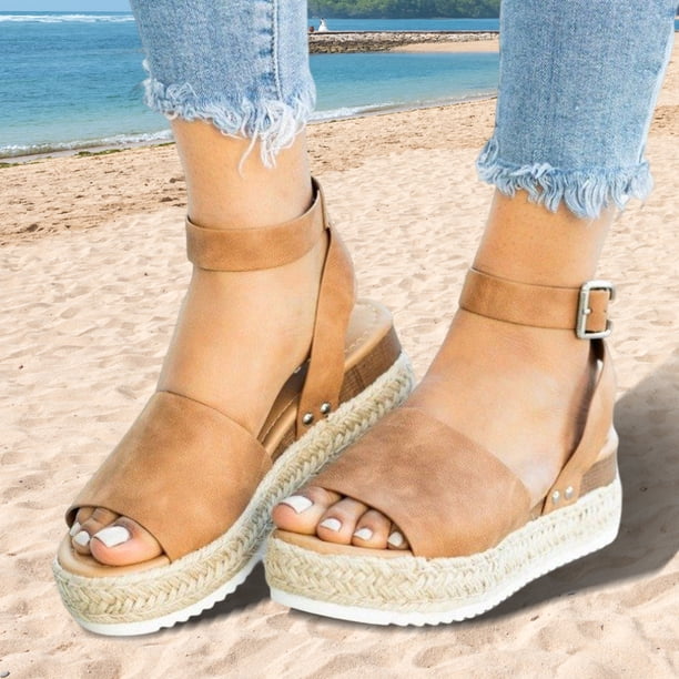 Sandalias informales para mujer, zapatos de punta abierta a la moda, regalo de temperamento para amigos y familiares DQrwqpou Para Estrenar