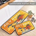 thumbnail image 5 of SKYSONIC Funny Dog Maple Leaf Kitchen Rugs Set of 2, Hello Autumn Floor Runner Area Rug Washable Carpet Mat Perfect for Living Room Bedroom Entryway, 5 of 7
