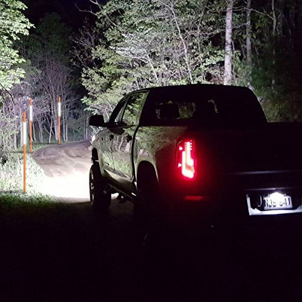 FiberMarker 36-Inch Reflective Driveway Markers Driveway Poles for Easy Visibility at Night 0.27 Inch Diameter Orange, 20 Pack