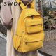 thumbnail image 2 of New Waterproof Nylon Women Backpack Solid Color Casual Backpack For Teenagers Women Large Capacity Ladies Schoolbag, 2 of 5