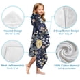 thumbnail image 7 of Pioneer Flower Floral Print Pattern Hooded Bath Towel，60"x35" for Ages 3 To 12 Kids, Quick Dry Lightweight Soft Microfiber Hood Beach Towel Cover Up for Kids, 7 of 7