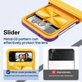 thumbnail image 4 of SOATUTO for Samsung Galaxy Z Fold 4 Case Built in Slide Camera Cover Premium Clear Heavy Duty Shockproof Coverage Protective Case Cover for Samsung Galaxy Z Fold 4 5G 2022 - Yellow+Purple, 4 of 6