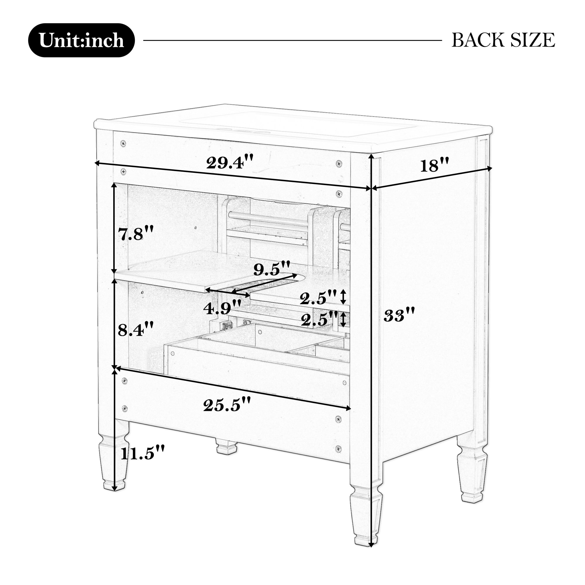 Harper & Bright Designs 30" Bathroom Vanity Sink Combo, Bathroom storage Cabinet with Drawer and Door Shelf, Single Sink Bathroom Vanity, White