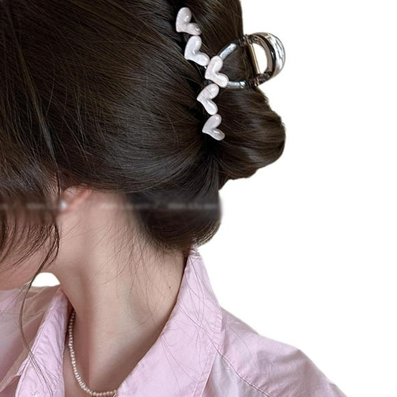 Sweet Translucence Heart Hair Claw Girls Elegant Love Hair Claw Elegant Love Hair Hairpin Clip Headband Accessories Hair Claw G8R4