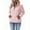 Pink, variant on Womens Fleece Sweatshirts Quarter Zip Fuzzy Warm Sherpa Pullover Tops Fall Winter Casual Varsity Fleece Jackets with Pockets