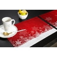 thumbnail image 6 of Placemat Christmas Snowflake Gradient Set of 4/6pcs Kitchen Coffee Accessories Coasters Home Dining Table r Linen Mats, 6 of 7