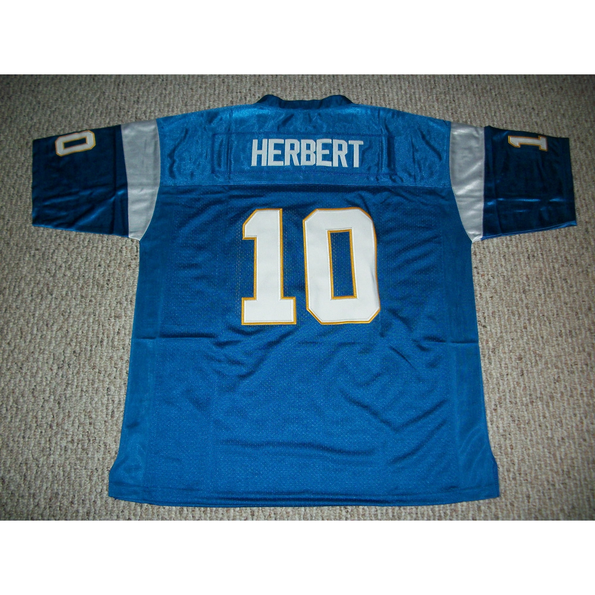 Jerseyrama Unsigned Justin Herbert Jersey #10 Los Angeles Custom Stitched Blue Football New No Brands/Logos Sizes S-3xl, Women's, Size: Small
