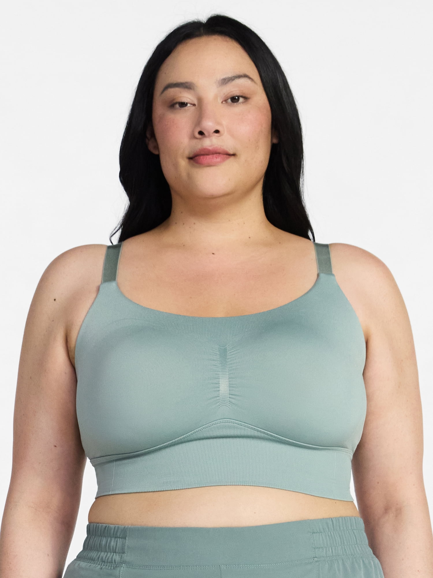 Avia Women's Low Support Longline Scoop Neck Sports Bra, Sizes S-XXXL
