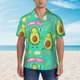 thumbnail image 2 of Fotbe Avocado Work Out Camisa Hawaiana para Hombre Unisex – Camisa Casual de Verano con Botones de Manga Corta de Algodón y Lino,Medium, 2 of 7