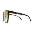 thumbnail image 3 of Womens Stylish Inset Lens Horn Rim Oversize Plastic Sunglasses Tortoise Purple Mirror, 3 of 4