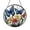 Acrylic 3.5 Inch, variant on Monarch Butterfly Window Suncatcher Decor with Blue Floral Design, Artistic Stained Glass Hanging, Nature Inspired Accent