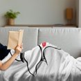 thumbnail image 3 of Lips Soft Flannel Fleece Throw Blanket, Minimalist HDrawn Long Hair Girl Wearing a Big Floppy Hat, Cozy Plush for Indoor and Outdoor Use, 50" x 60", Vermilion Black White, by Ambesonne, 3 of 5