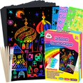 thumbnail image 1 of Set de arte Scratch Paper ZMLM, 60 unidades, con Rainbow Magic Scratch P, 1 of 9