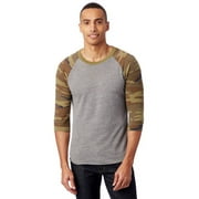 AA2089 Alternative Unisex Baseball Eco-Jersey T-Shirt Eco Grey/Camo L