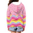 thumbnail image 4 of Chririnla Rainbow Star Ice Cream Teen Girls Casual Hoodie Long Sleeve Soft with Pockets Loose Comfy Pullover for Daily Wear Size 13-14, 4 of 7