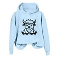 thumbnail image 2 of Uootdi Hoodies for Women Cute Highland Cow Printed Funny Graphic Long Sleeve Sweatshirt Plus Size Cowgirl Y2K Clothes, 2 of 3