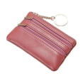 thumbnail image 5 of Monedero de moda para mujer, mini bolso de mano de cuero suave, billetera pequeña, llavero, billetera corta, bolso con cremallera, monedero, tarjetero, 5 of 5