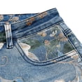 thumbnail image 6 of Women's High Waist Floral Print Jeans, Loose Fit Straight Leg Denim Pants, Stretchy Summer Casual Jeans for Daily Wear, Vacation, Music Festival and Boho Outfits-Light Blue, 6 of 8