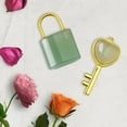 thumbnail image 4 of Heart Shaped Quartz Gemstone Stone Pendant Key Lock And Key Charms for Jewllery Making DIY Necklace for Birthday Gift Craft Home Party Decor Collection, 4 of 6