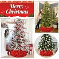 thumbnail image 4 of Gynky Christmas Tree Collar Christmas Tree Skirts Christmas Tree Stand Collar Basket Round Base Cover Shiny Glitter 23.6 inch Red, 4 of 7