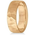 thumbnail image 3 of Men\'s Hammered Finished Carved Band Wedding Ring 14k Rose Gold (7mm), 3 of 5