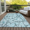 thumbnail image 6 of Addison Rugs Chantille Indoor/Outdoor Transitional Floral Teal Washable Rectangle Rug, 9' x 12', 6 of 6